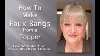 How To Cut Faux Bangs Or Fringe Into Your Hair Topper