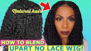 My First Time Wearing A Upart Wig! Let'S Install It Together! Blending My Hair, No Lace Myfirst