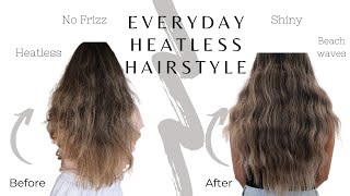 Everyday Heatless Hairstyle | Beach Waves