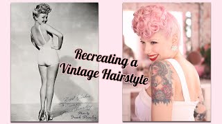 Recreating A Vintage Hairstyle - Betty Grable | Using Hair Padding