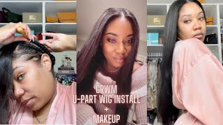 Grwm: U-Part Wig (Detailed Braid Down And Install)  And Mauve Pink Beat