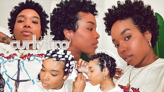 Perm Rods On Short Natural Hair | How To Achieve A Curly Fro!