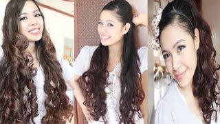 No Heat Gift Wrapper Curls Method 2- Ariana Grande Inspired Hairstyle- Back To School Hair Tutorial