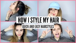 How I Style My Hair // Simple, Quick, Easy, & Heatless Hairstyles!! (Under 5 Minutes)