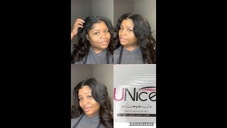 Part 2 Unicehair Natural Wave  Easy Upart Wig 5 Minute Install No Sew No Glue