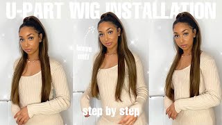 U-Part Half Wig Leave Out Installation (Step By Step) | Moramode