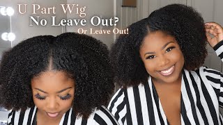 Is That Your Real Hair? Natural Coily U Part Wig In Minutes | Leave Out Install | Hergivenhair