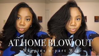 Blowout On U-Part Wig |Dearra Inspired Look |  Wigginshair | Kinky Straight Hair