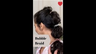 How To: Summer Updo *Bubble Braid* | Easy Curly Hairstyles #Thecurlstory #Shorts