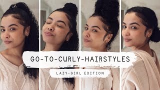 My Go-To Curly Hairstyles | Lazy Girl Edition | Shoulder Length Curls | Day4Hair