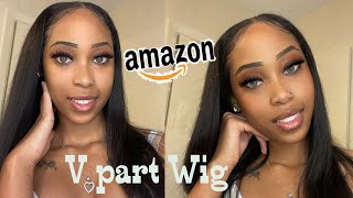No Lace!!!! V Part Wig Quick & Easy| Amazon | Dixtefowig