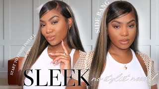 Sleek Side Bang+ Highlights!! Start To Finish Lace Install Ft. Megalookhair