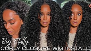 Best Big Long Curly Closure Wig Install! Looks Lke A Frontal! | Nadula Hair | Alwaysameera