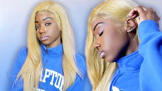 The Perfect Blonde For Dark Skin Tones | Tone 613 Hair In 5 Mins | Ft. Unice Hair