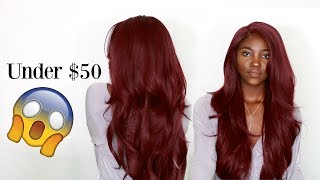 New Wig Wednesday - Under $50 - Burgundy Bombshell Wig - Giveaway!!