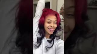 Customize Red 13X4 Lace Frontal #Shorts #Wigneehair #Wigs #Hair #Shortvideo
