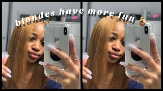 Dying My 4C Natural Hair Blonde W/No Bleach!!+ Wig Install Prep || Providence #4Cnaturalhair