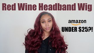 Amazon Red Wine Headband Wig Review | Wigs Under $25 | Whalegate