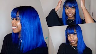 Blue Bobiana   + Bob Frontal Wig Transformation + Grwm | Celie Hair