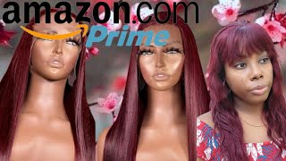 Amazon Wigs Review |Cherry Red Burgundy 13X4 Lace Frontal Wig | Iamjustgeorgiak