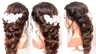 New Wedding Hairstyle For Long Hair. Beautiful Bridal Hairstyle.