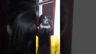 #Hairstyle #Puffhairstyle #Ponytail #Longhair #Girlshairstyles #Shorts Ponytail Hairstyle With Puff