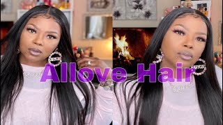 Easy 10 Minute Wig Install/ Allove Hair 4X4 Straight Lace Closure Wig