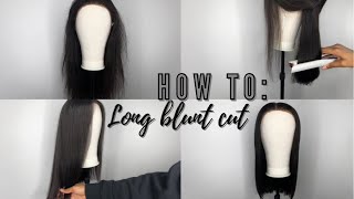 How To Cut A Long Bob On A Lace Frontal Wig | Easy Step-By-Step