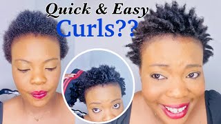 Giving My Short 4C Hair Curls With Curling Sponge //Twa Style