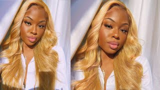 Only $40 Dollars?? || Affordable Outre Color Bomb Blonde Synthetic Lace Front Wig "Kimani"