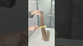 Isheeny Tape In Hair Extensions Natural Human Hair Straight 12 22 Skin Weft Invisible Tape Hair For