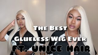 5 Minute Frontal Install!? Best Glueless Wig Ever Ft. Unice Hair