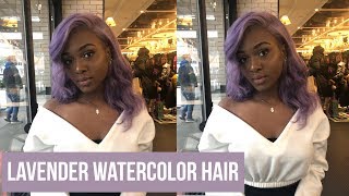 Watercolor Method Lavender Hair On Dark Skin Ft. Recool Hair