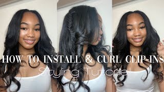 Middle Part W/ Clip Ins | Fish Tail Braid