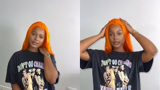 Stunning Orange Hair Pre-Colored Human Hair Wigs Full Install + Styling Ft. Celie Hair