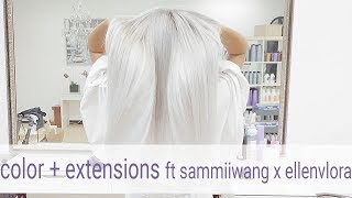 Silver Ice + Tape-In Hair Extensions With Sammiiwang And Ellenvlora