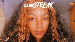 How To: Blonde Streak/Section On Curly Hair | Ft. Asteriahair | Beginner Friendly