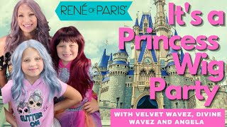 Princess Wig Party With Angela - Plumberry Jam, Divine Waves - Lilac Cloud & Velvet Wavez -Polar Sky