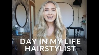 A Day In The Life Of A Hair Stylist // Habit Hand Tied Extensions // Color Clients & More