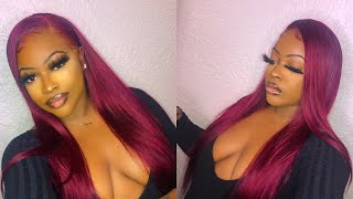 Must Have Gorgeous Burgundy Wig For Fall | Quick And Easy Slay  West Kiss Hair