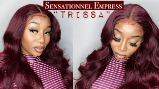 $30?! || Sensationnel Empress Lace Wig "Trissa" || Burgundy Body Wave || Start To Finish |