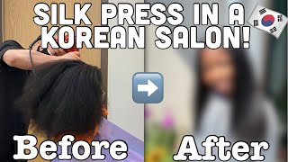 Silk Press On Natural Hair In A Korean Salon And This Happened  Shocking Results!!