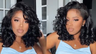 How To Weekly Silk Press Routine At Home | Natural Hair & Relaxing | Flatiron Curls