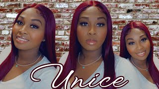 99J Burgundy Closure Wig | Amazon Wig Review | Chit Chat | Unice Hair