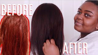 How To Tone Down A Bright Red Wig. No Box Dye | Depassions