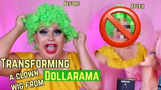 Transforming A Clown Wig From Dollarama | Subscriber Wig