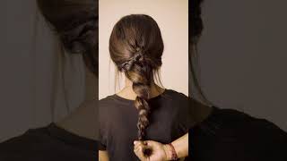 5 Min No Heat Hairstyle|For Festive/College/Work|Ong And Medium Length Hair Styles| #Shorts