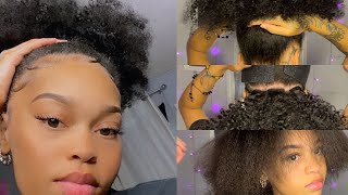 Watch Me Install Water Jerry Curly Comb Tape Ins On My 3C/4A Natural Hair  Ft Curlsqueen