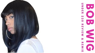 Wig Review: Wigs Under $20!  Harlem 125 Gogo Collection - Bob Wig W/ Bangs Go105