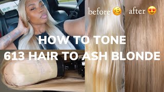 The Perfect Ash Blonde No Purple Shampoo! + Install #Easy  |Ft Curly Me Hair